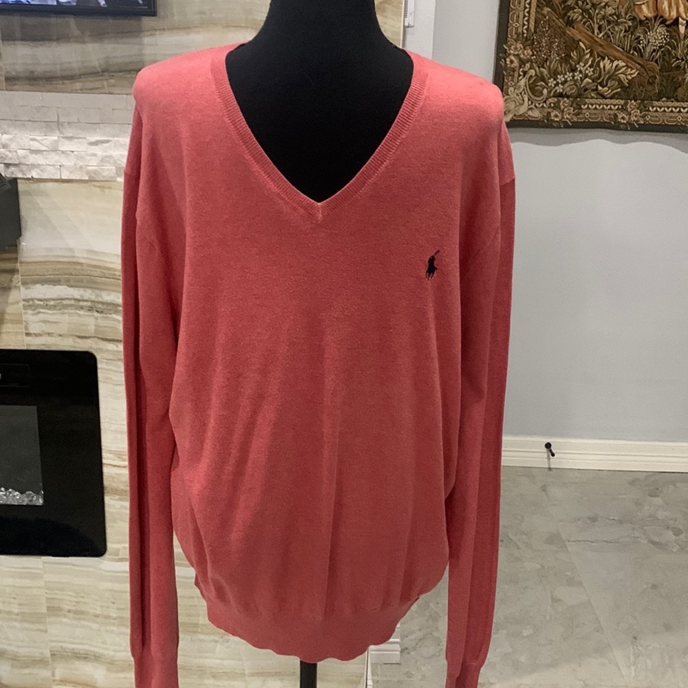 Polo Ralph Lauren New With Tags Long Sleeve V -Neck Pullover. Size M